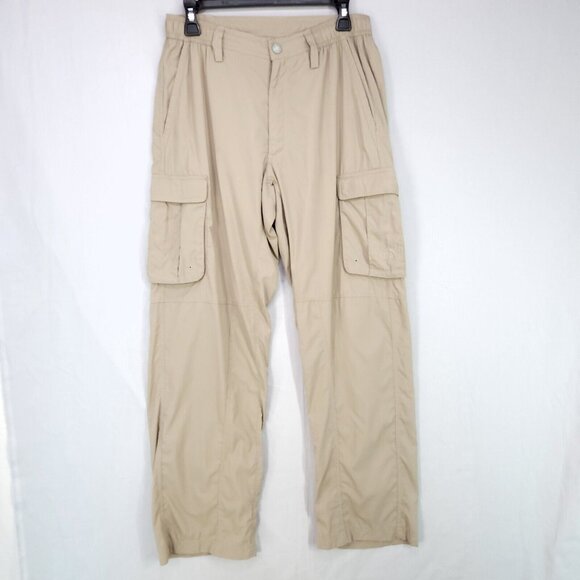 The North Face Cargo Pants Men's 30 Short Elastic Waist Straight Leg Pockets - Picture 1 of 15
